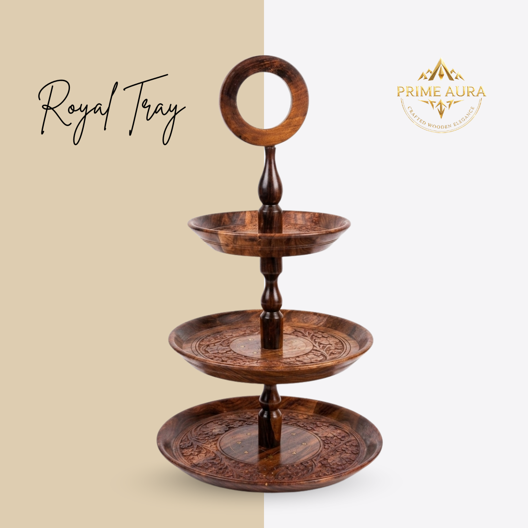 Premium Combo: 7-Piece Tea Set &amp; 3-Tier Serving Stand